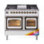 ILVE Nostalgie II Noblesse 40 inch Dual Fuel Range (Triple Glass Door, RAL)-81726040-81726041