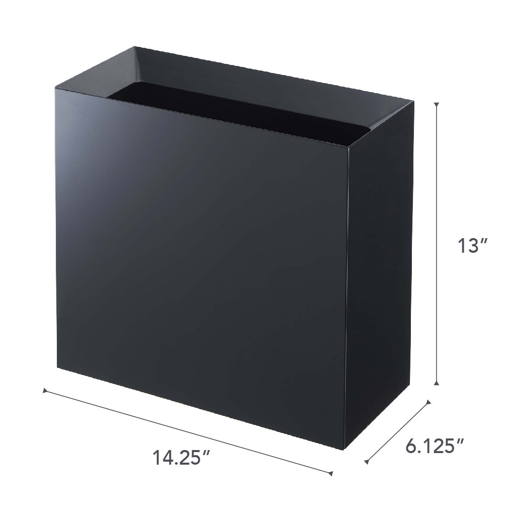 Yamazaki Home Tower 4.8gal Waste Basket, Black