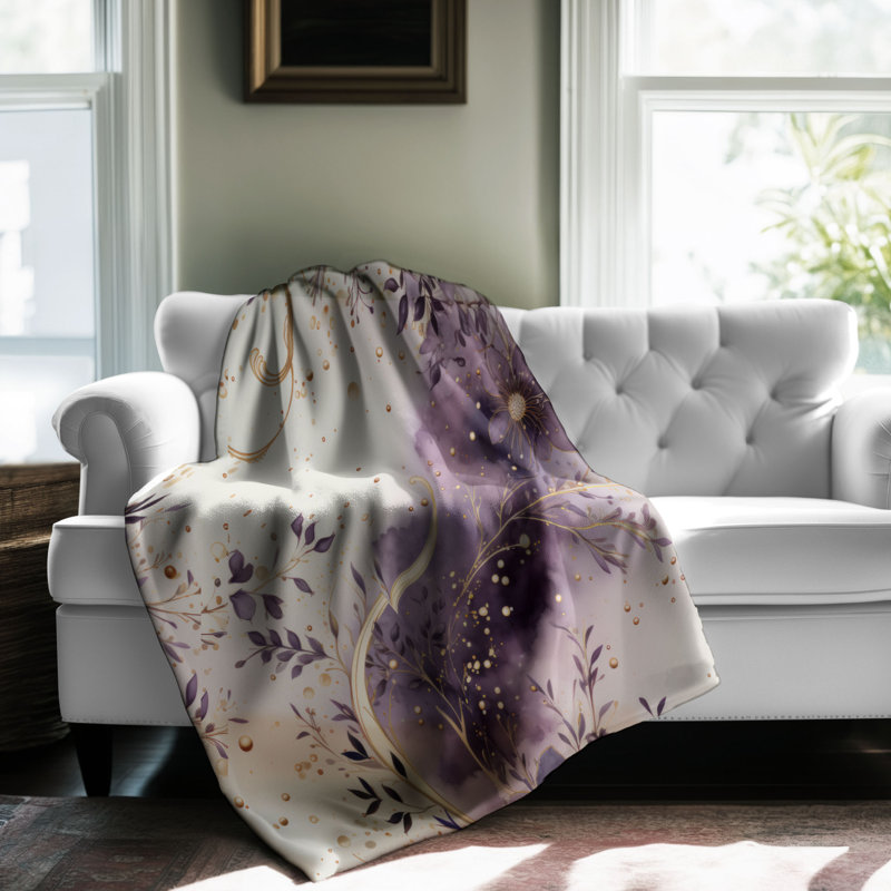 Heritage Heritage Girl - 1 pièce Sherpa Premium, Lit simple, Mauve clair / blanc