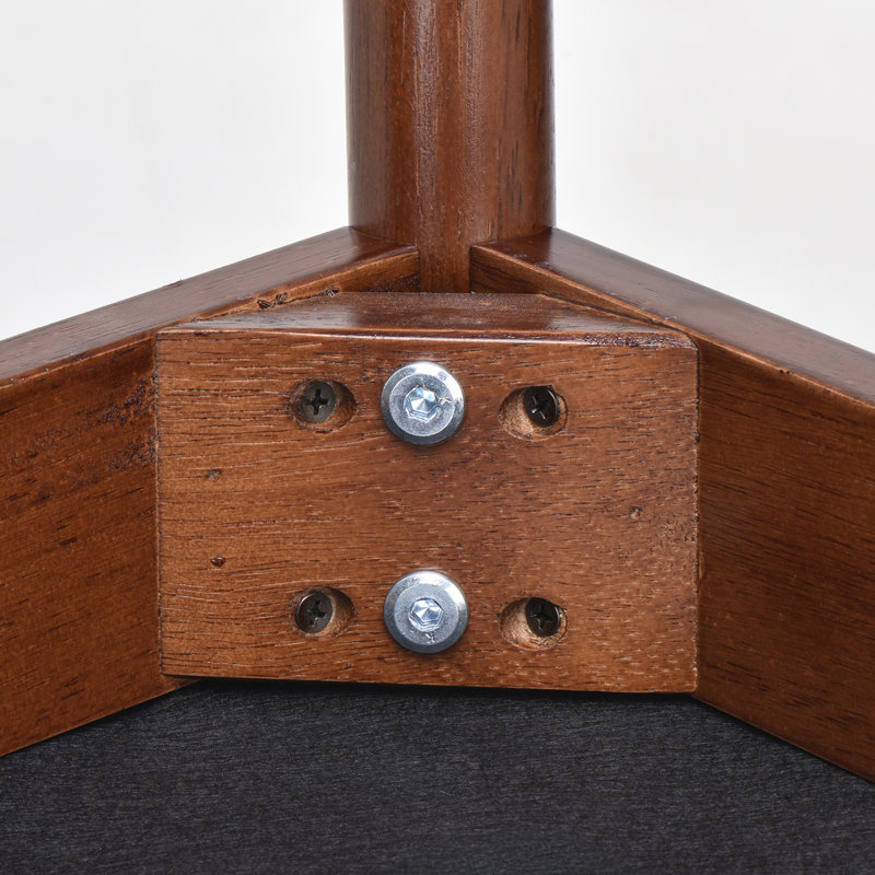 Chaises de salle à manger en tissage, Walnut, Noir