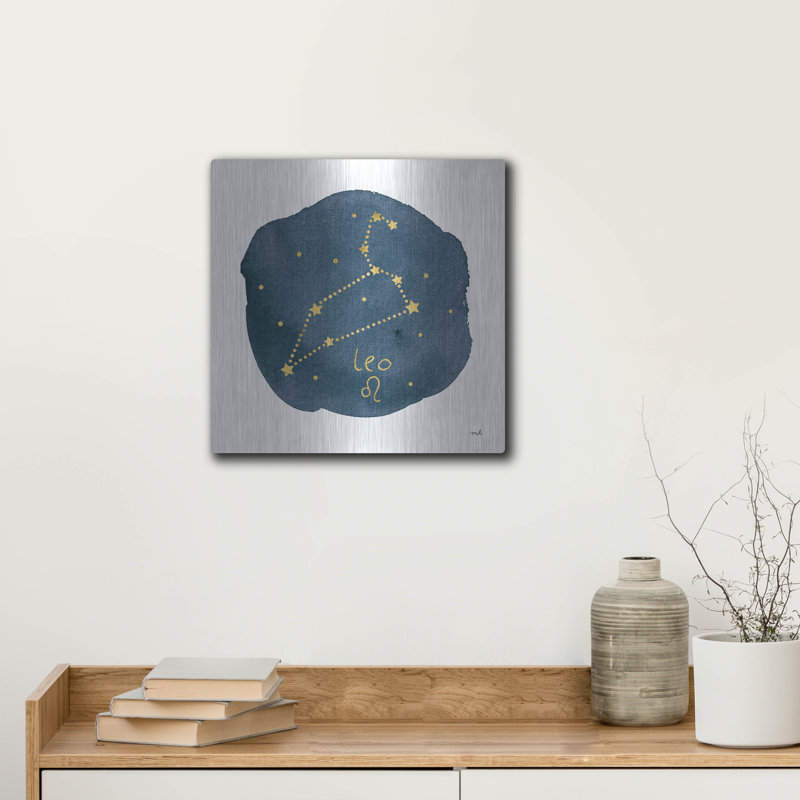 «Horoscope Leo» par Moira Hershey, art mural en métal, H 24 po x l 24 po