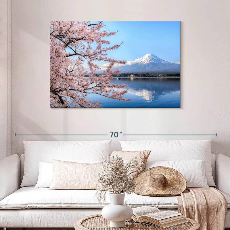 Lac Kavia Kawaguchiko et Mont Fuji, H 30 po x l 45 po