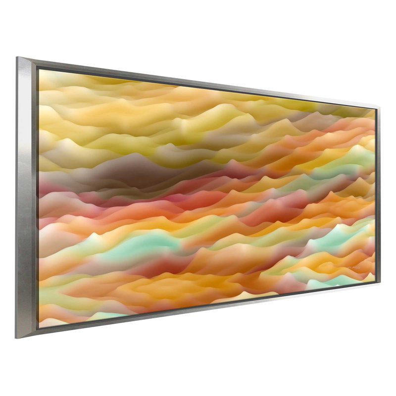 " Purifying Hope " by Mark Lawrence, 39.5" H x 63.5" W x 2" D, Silver Floater Frame