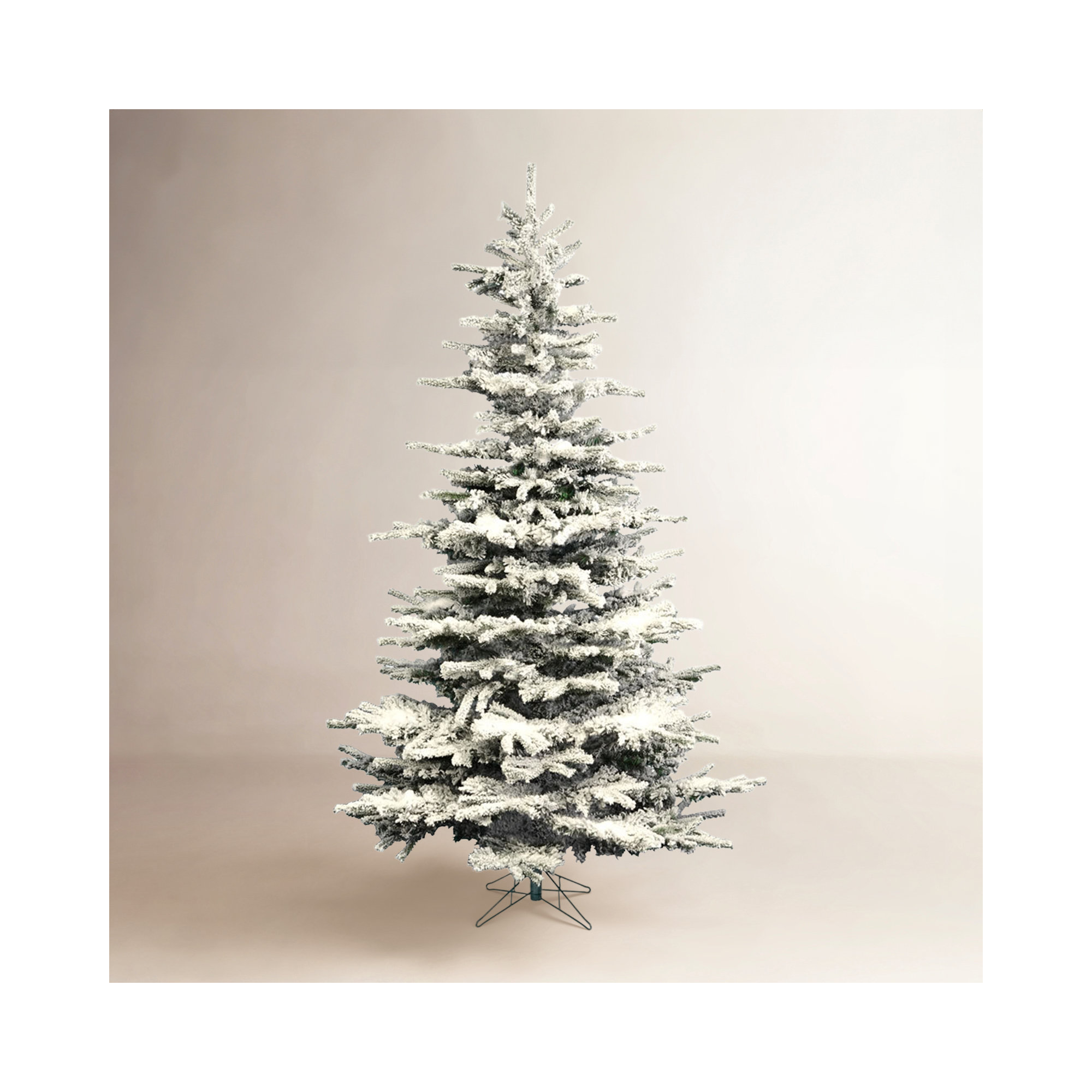 Flocked Sierra Fir Artificial Christmas Tree, 7.5' x 4.75'