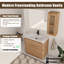 Ensemble de meuble-lavabo simple autoportant avec comptoir en céramique et armoire murale de 12 po Addisin-1738045129
