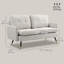 55" Loveseat Sofa with Button Tufted Back Steel Legs for Bedroom