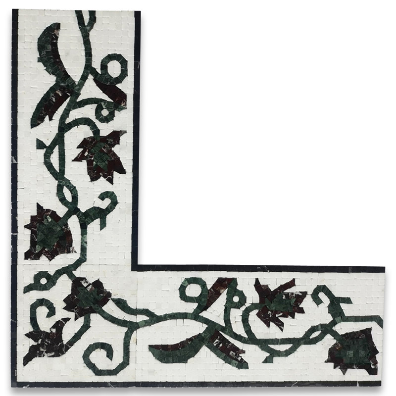 Carreau de mosaïque en marbre 8 po x 16 po