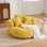 Fauteuil à billes surdimensionné avec 3 coussins et accoudoirs, idéal pour le confort et le style dans n'importe quelle pièce