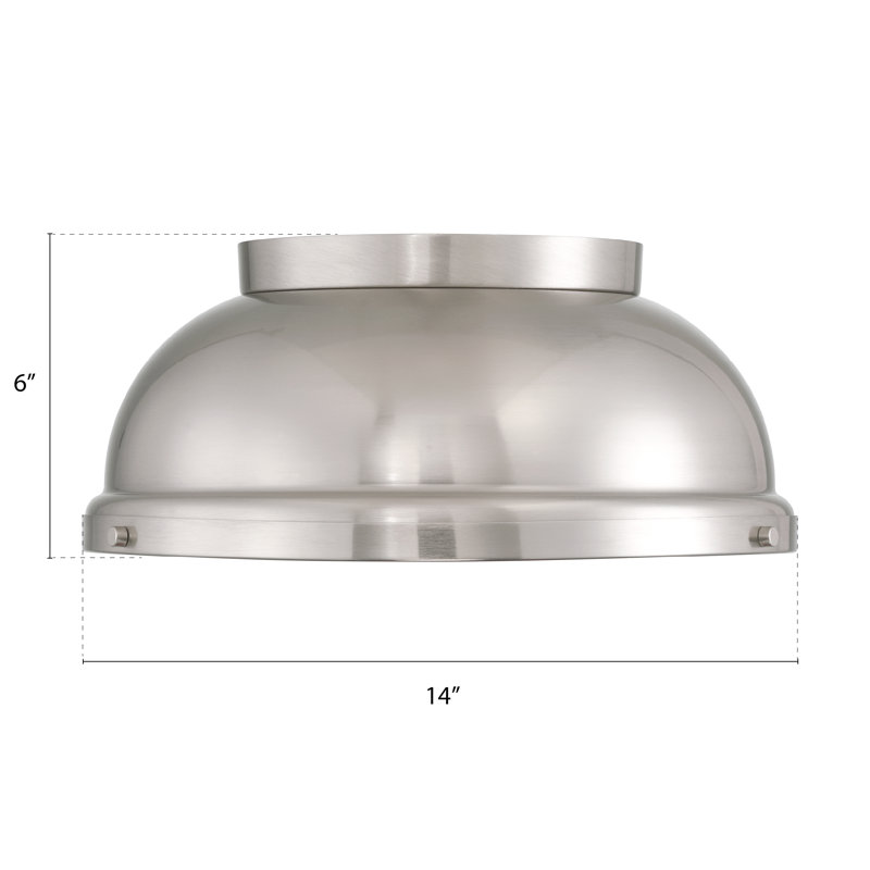 Plafonnier encastré 2LT, nickel