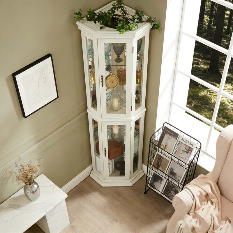 Lighted Corner Curio Cabinet