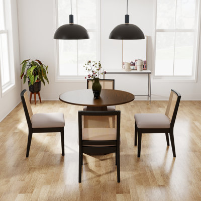 Round Dining Table Set, Mid Century Modern Small Round Dining Table Set, Saving Space