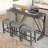 Versatile 4-Piece Bar Table Set with Power Outlet and Comfortable Stools-104495569