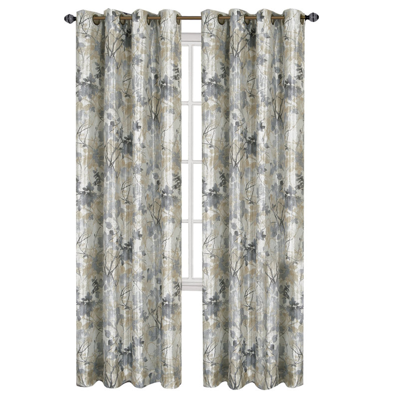 Paire de rideaux occultant et isolants avec œillets Warrenup, l 52" x L 63", Argent