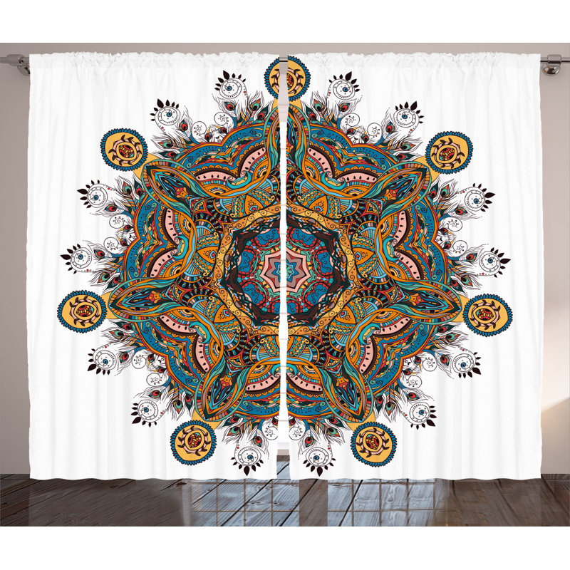 Semi Sheer Curtain Pair, 54" W x 108" L