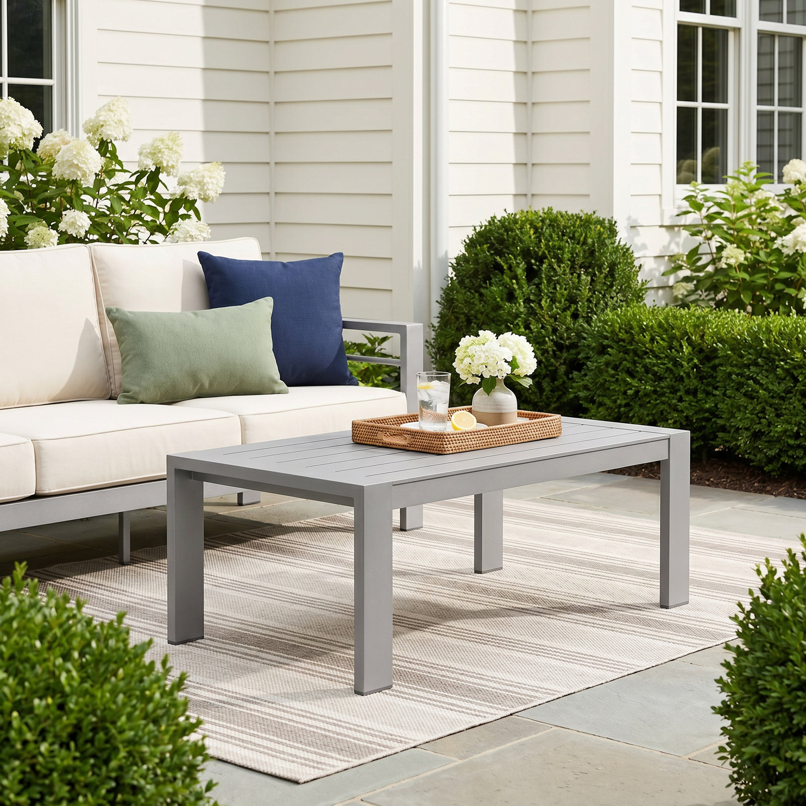 Dulcie Powder Coated Aluminum Coffee Table