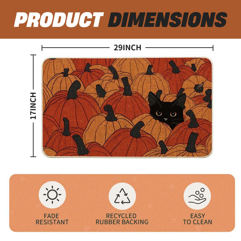 Paillasson Black Cat Pumpkin