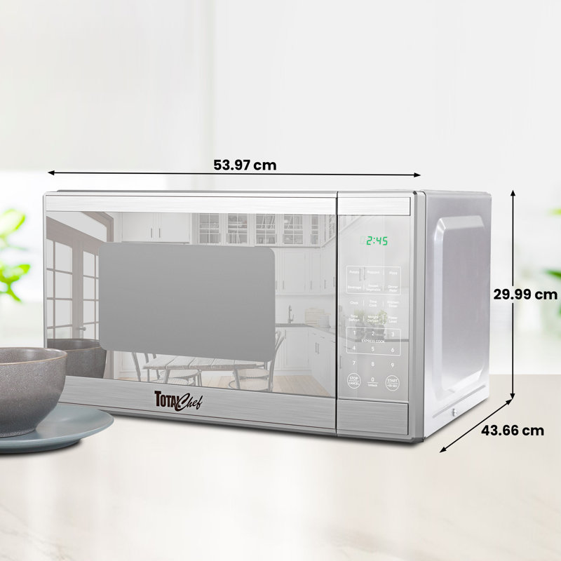Micro-ondes de comptoir Total Chef 1,3 pi³, 1100 W, acier inoxydable