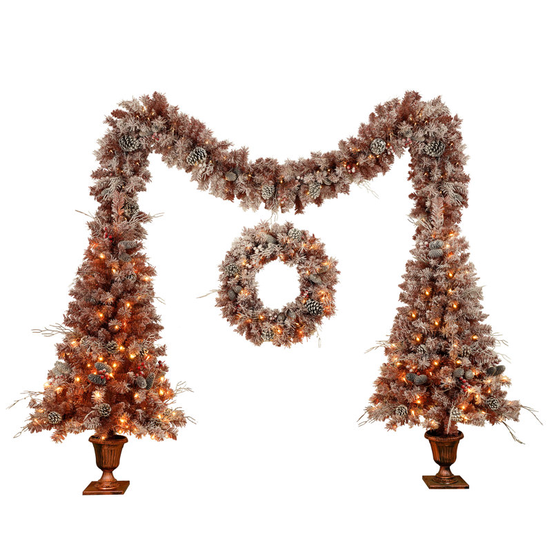 36' Lighted Pine Christmas Tree