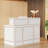 Crystle Rectangle Manufactured Wood Reception Desk-2076066366