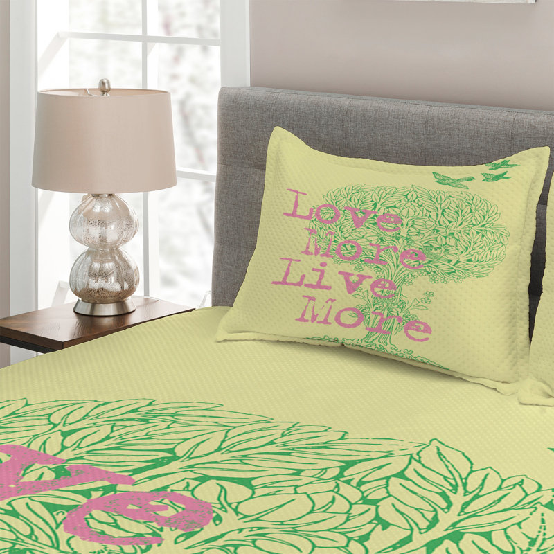 Farmhouse / Country Polyester Floral Coverlet