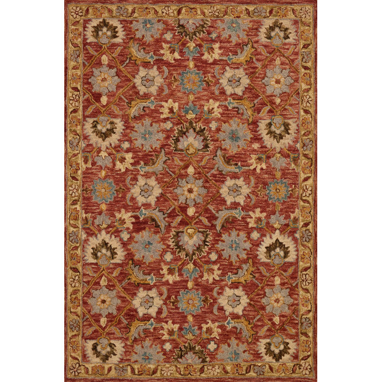 Asan Looped / Hooked Wool Floral Indoor Rug