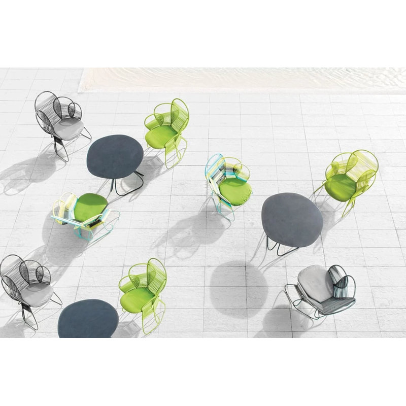 Trame Outdoor Dining Armchair, Canvas Macaw, Avocado Green