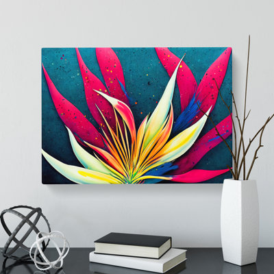 Bird Of Paradise Flower Splash Vol.6 - Wrapped Canvas