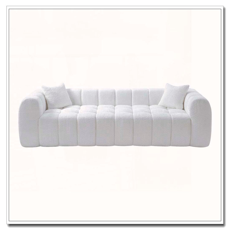 102.7" Oversized Cloud Compressed Sofa, White
