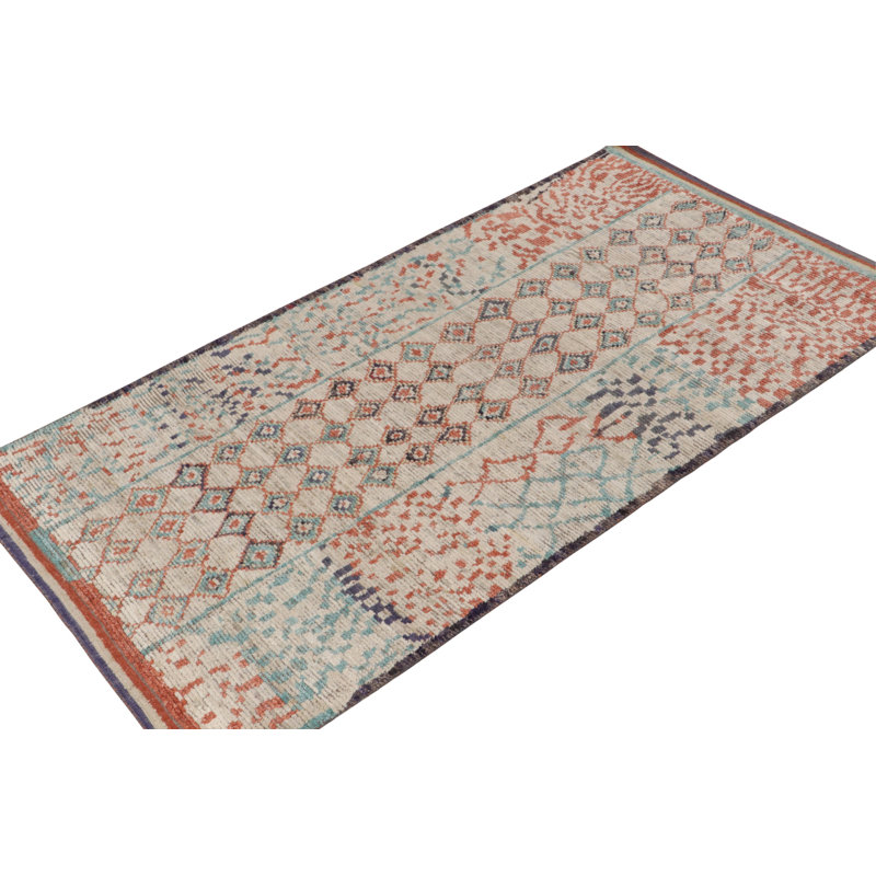 Moroccan Hand Knotted Silk Area Rug, Rectangle 8' x 10'