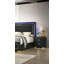 1Pc Nightstand Center Glide 2-Drawers Bedside Table