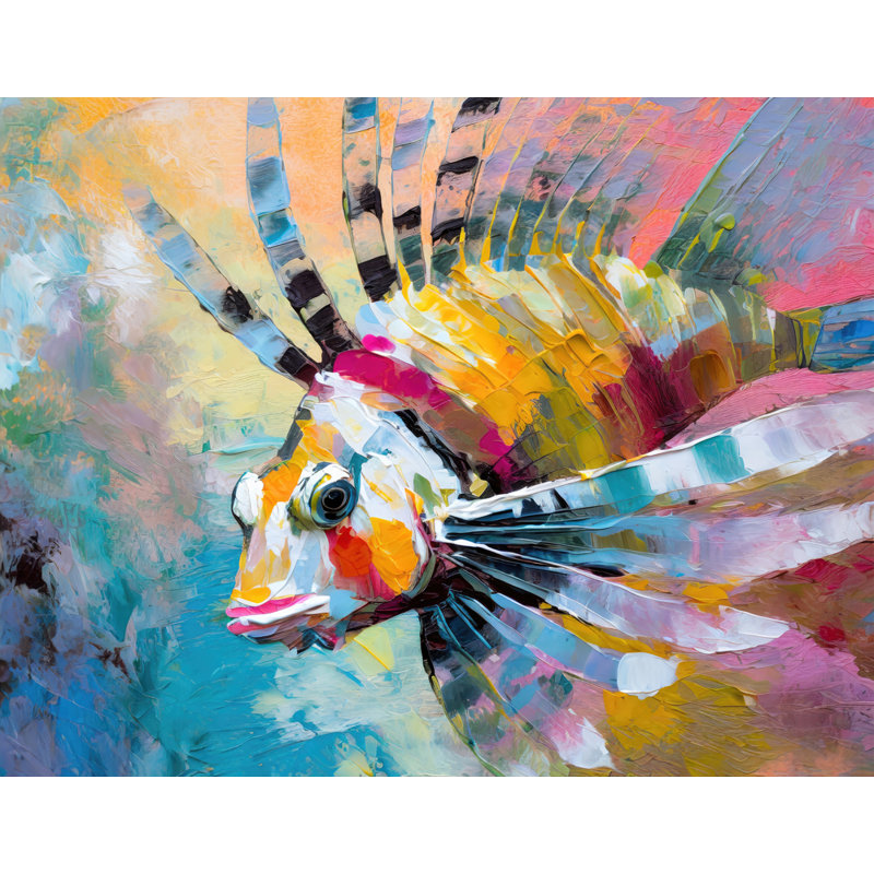 " Lionfish " by Stephen Chambers, 15" H x 18" W x 1.5" D