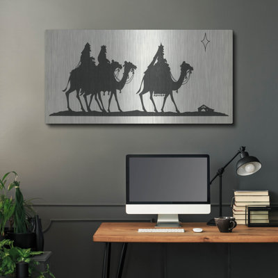 Art mural en métal Winston Porter «Three Kings 3» par Tis the Season