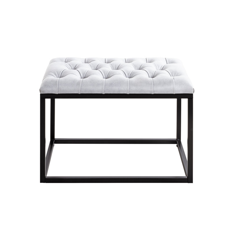 Mibella Stahl Accent Stool, White
