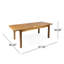Table de patio extensible en bois de style rustique avec détails pour l'extérieur