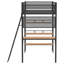 Lit mezzanine simple à 3 tablettes