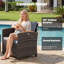 3 Pieces Patio Furniture Set PE Rattan Wicker Bistro Conversation Set