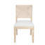 Chaise d'appoint de salle à manger à dossier tissé en bois massif 19,5 po H King Louis-1306519177