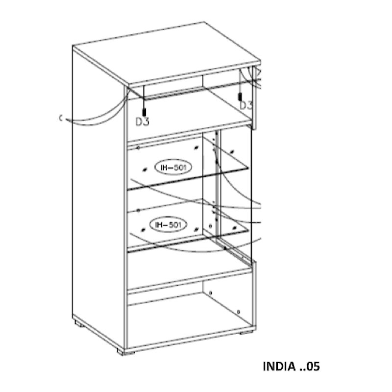 Dawlton Display Cabinet, Abisko Ash
