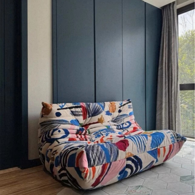 52'' W Bean Bag Chair, Modern Loveseats, Large Bean Bag Chair For Adults, Bean Bag Chairs For Teens With High-resilience Foam, Non-slip Base Floor Lounge Sofa, Living Room