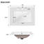 Meuble-lavabo de 24 po avec lavabo en céramique, structure en bois massif, charnières de porte à fermeture en douceur, tiroir divisé et rangement à double porte pour une mise à niveau pratique. Construction moderne, mécanisme, décoration intelligente