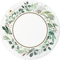 Rustic Wedding Paper Dessert Plates (1 Unit(s))