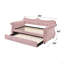 Lit de jour en velours rose avec couchette (simple)