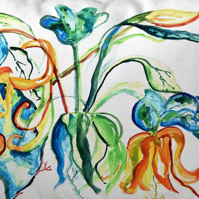Floral Outdoor Throw Pillow, 16" x 20"