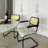 Style Rattan Back Upholstered Seat Dining & Arm Chair-70062620