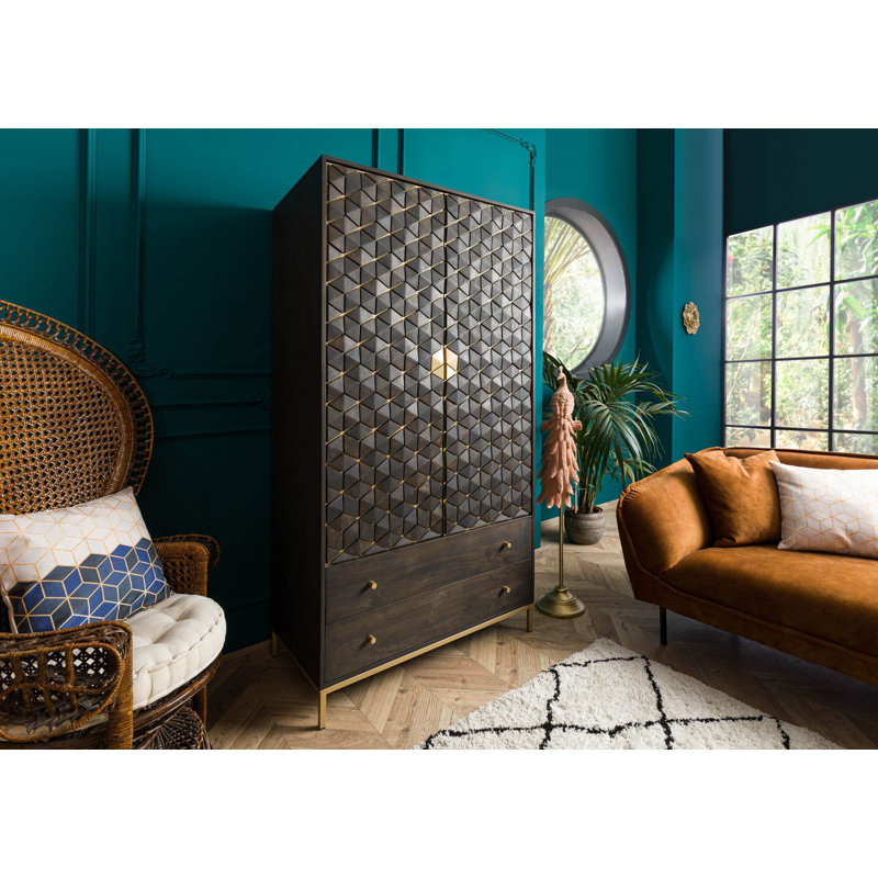 Solid Wood Wardrobe, Gray oiled