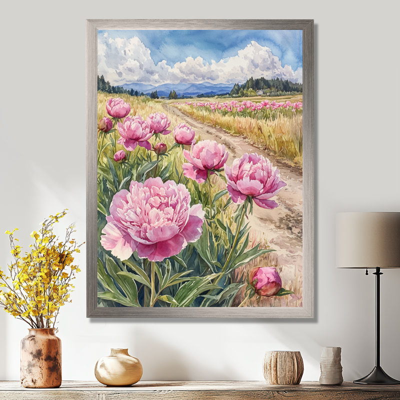 Bryner - impression sur toile florale, Reproduction encadrée d'une seule photo, Argent argent, H 20 po x l 12 po