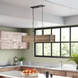 Luminaire suspendu rectangulaire à 4 lumières pour îlot de cuisine Harworth