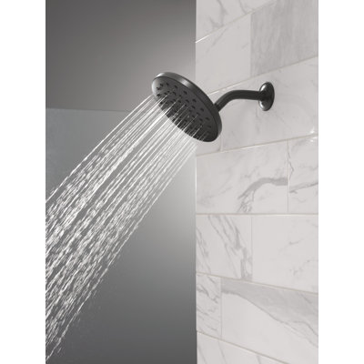 PivotPro Rain Showerhead, Single Setting 7 Inch Round Shower Head Matte Black