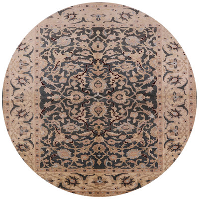Tapis ivoire / bleu marine Rodolf