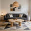 Modern Cloud-Shaped Coffee Table with Sturdy Round Legs